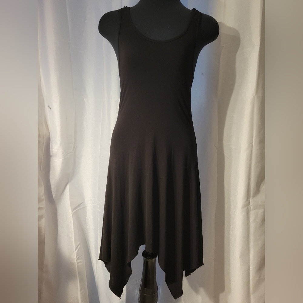 MY TRIBE asymmetrical sleeveless midi dress